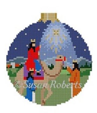 click here to view larger image of Three Kings Nativity Ornament (hand painted canvases)