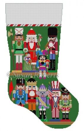 click here to view larger image of Nutcracker Collection Stocking (hand painted canvases)