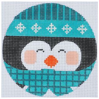 click here to view larger image of Blue Penguin Ornament (hand painted canvases)