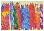 click here to view larger image of Santa Fe Felines (hand painted canvases)