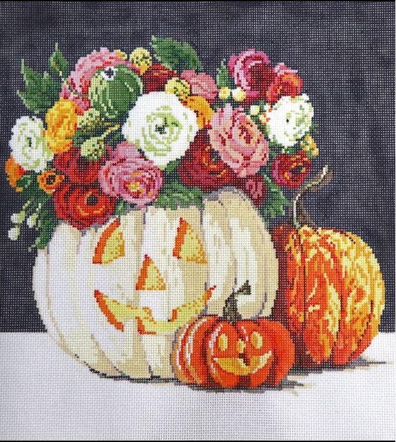 click here to view larger image of Pretty Pumpkins (hand painted canvases)