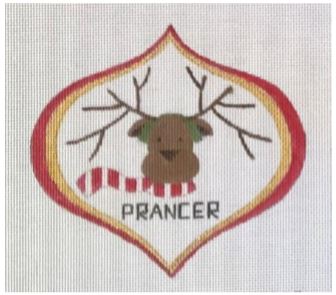 click here to view larger image of Prancer (hand painted canvases)