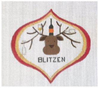 click here to view larger image of Blitzen (hand painted canvases)