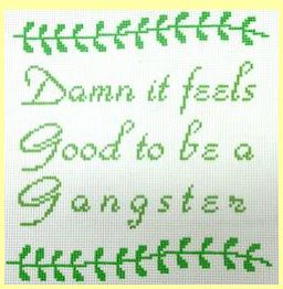 click here to view larger image of Gangster (hand painted canvases)