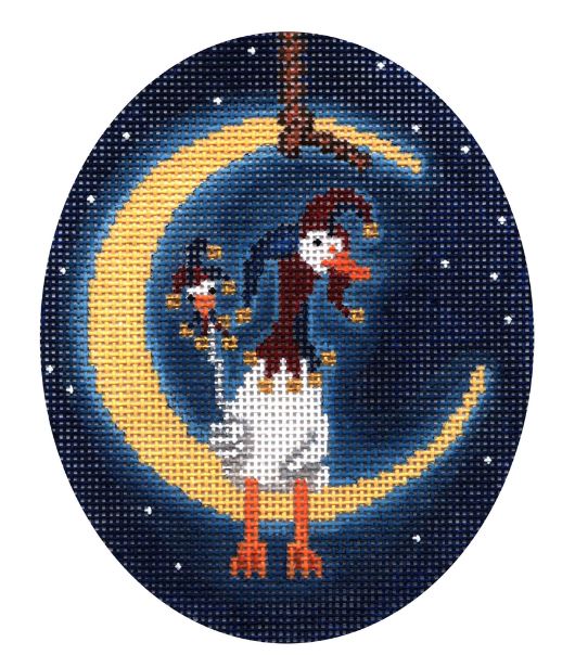 click here to view larger image of Fool Moon Ornament (hand painted canvases)