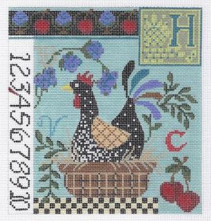 click here to view larger image of Hen on a Nest Sampler (hand painted canvases)