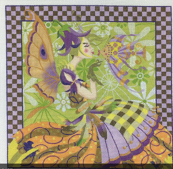click here to view larger image of Faerie Fish - Kissing Fish w/Stitch Guide (hand painted canvases)