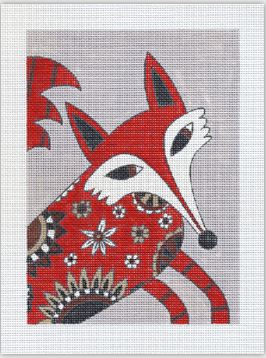 click here to view larger image of Frank is a Fox w/Stitch Guide (hand painted canvases)