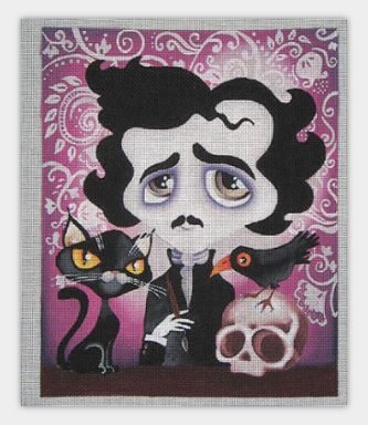 click here to view larger image of Poe w/Stitch Guide (hand painted canvases)