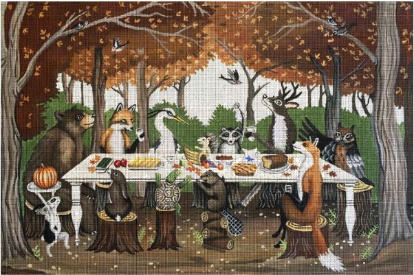 click here to view larger image of Forest Feast (hand painted canvases)