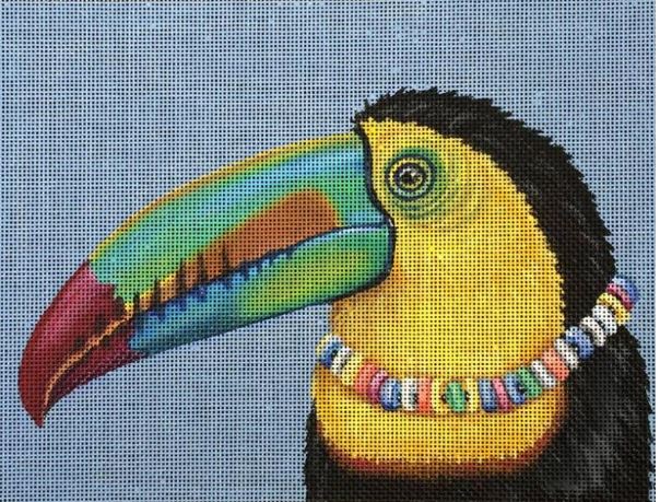 click here to view larger image of Stolen Necklace (Toucan) (hand painted canvases)