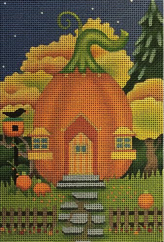 click here to view larger image of Pumpkin House - Black Bird (hand painted canvases)