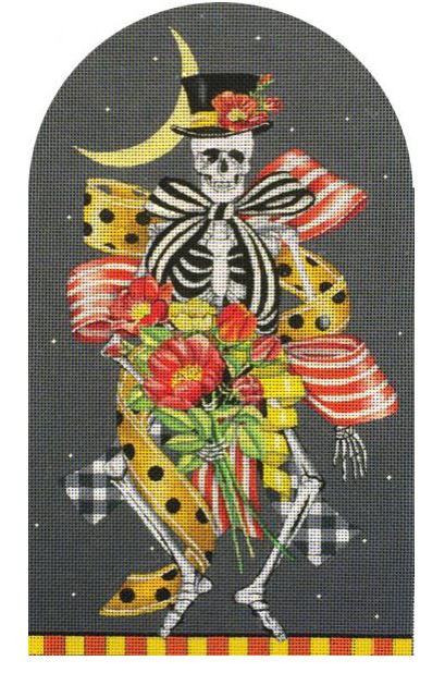 click here to view larger image of Skeleton Party  (hand painted canvases)