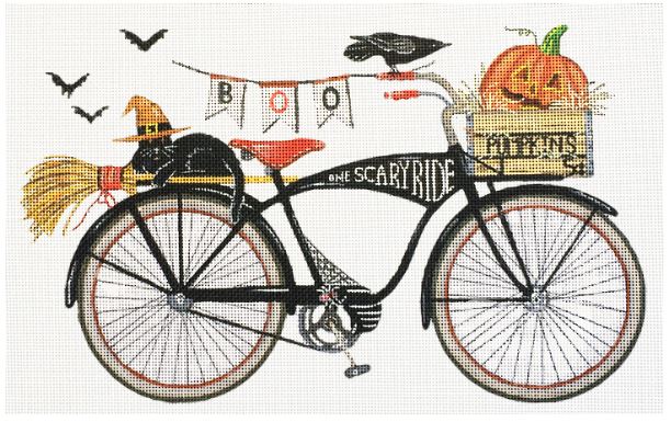 click here to view larger image of Halloween Bike (hand painted canvases)