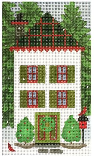 click here to view larger image of Plaid Roof House (hand painted canvases)