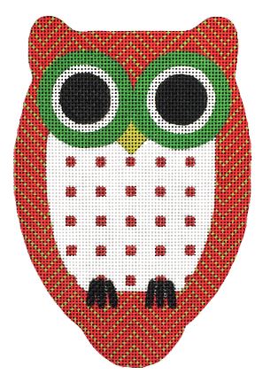 click here to view larger image of Red Dot Owl (hand painted canvases)