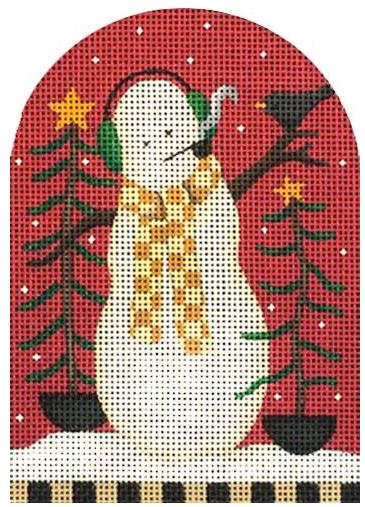 click here to view larger image of Earmuff Snowman (hand painted canvases)