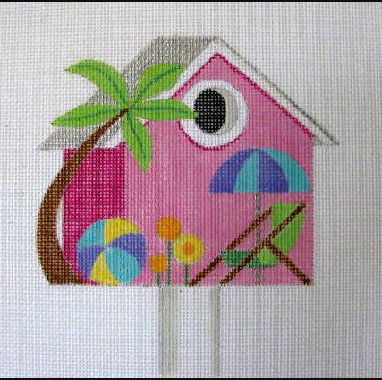 click here to view larger image of August - Beach Birdhouse (hand painted canvases)
