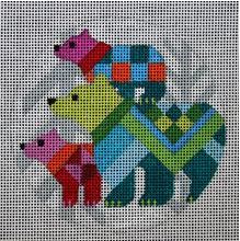 click here to view larger image of Bears Ornament (hand painted canvases)
