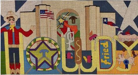 click here to view larger image of HOWDY!  Texas State Fair (hand painted canvases)