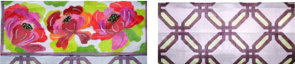 click here to view larger image of Floral Folded Clutch (hand painted canvases)