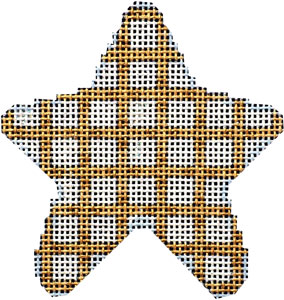 click here to view larger image of Gold Woven Mini Star (hand painted canvases)