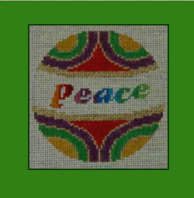 click here to view larger image of Jeweled Peace Ornament (hand painted canvases)