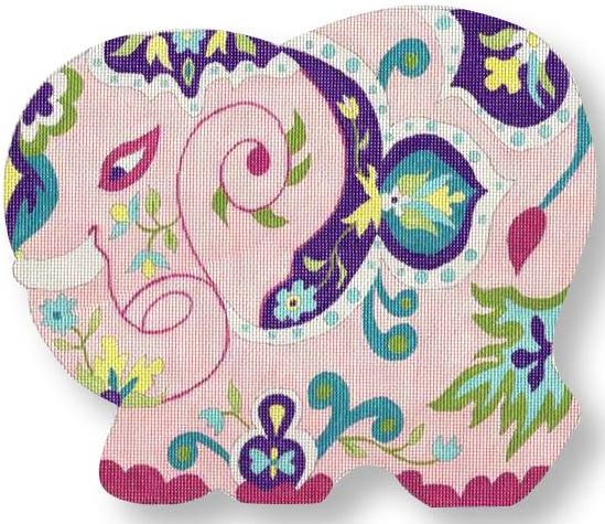 click here to view larger image of Elephant - Shapey Pillow (hand painted canvases)