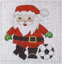 click here to view larger image of Soccer Santa  (hand painted canvases)