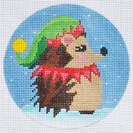 click here to view larger image of Elf Hedgehog Ornament (hand painted canvases)