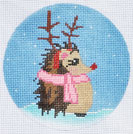 click here to view larger image of Reindeer Hedgehog Ornament (hand painted canvases)