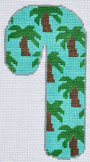 click here to view larger image of Palm Trees Candy Cane  (hand painted canvases)