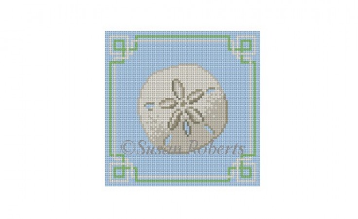 click here to view larger image of Sand Dollar Coaster (hand painted canvases)