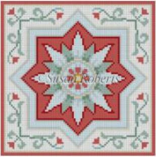 click here to view larger image of Medallion Tile II (hand painted canvases)