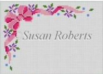 click here to view larger image of Floral Bow (hand painted canvases)