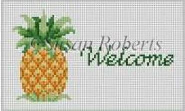 click here to view larger image of Pineapple - Welcome (hand painted canvases)