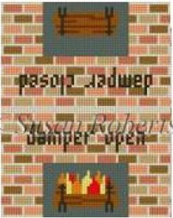 click here to view larger image of Damper Open/Closed Fireplace Sign  (hand painted canvases)