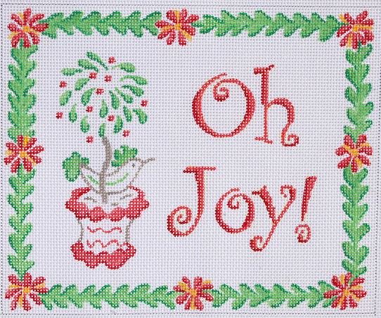 click here to view larger image of Oh Joy! Christmas Bird in Topiary  (hand painted canvases 2)