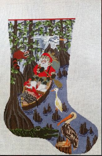 click here to view larger image of Cajun Critters Stocking (hand painted canvases)