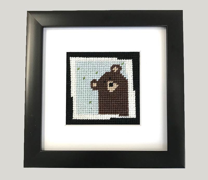 click here to view larger image of First Stitch Kit - Brown Bear (needlepoint kits)