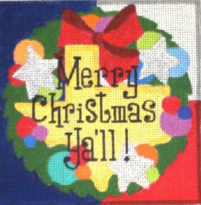 click here to view larger image of Merry Christmas Y'all (hand painted canvases)