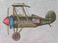 click here to view larger image of Vintage Biplane (hand painted canvases)