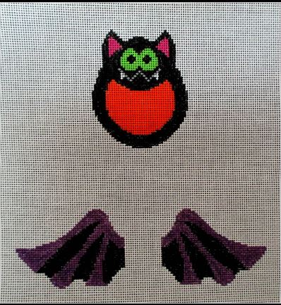 click here to view larger image of Bat Ornament (hand painted canvases)