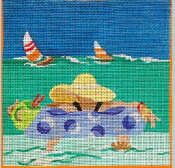 click here to view larger image of Beach Side Cocktails - Floating Comfort (hand painted canvases)