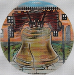 click here to view larger image of Liberty Bell Ornament (hand painted canvases)