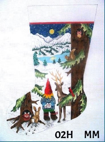 click here to view larger image of Boy Gnome with Forest Animals (hand painted canvases)