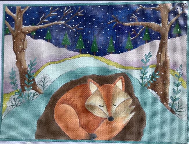 click here to view larger image of A Long Winters Nap -The Fox (hand painted canvases)