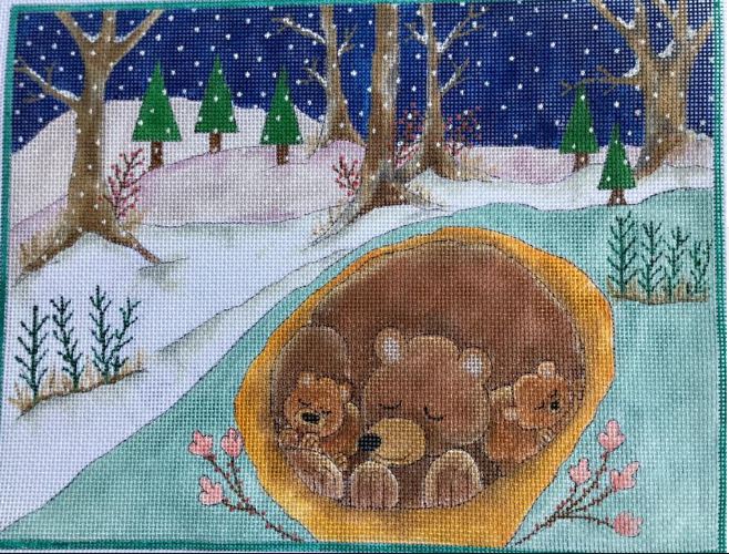 click here to view larger image of A Long Winters Nap - Mother and Cubs (hand painted canvases)