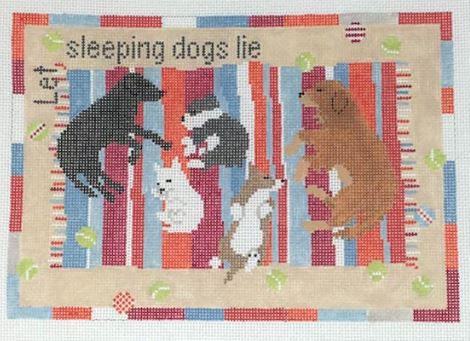 click here to view larger image of Fives - Sleeping Dogs (hand painted canvases)