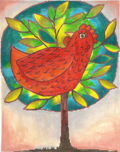 click here to view larger image of Chicken in a Tree (hand painted canvases)